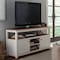 Alaterre Furniture Savannah TV Cabinet, Ivory with Natural Wood Top ASVA10IVW - alternate 2